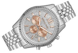  Shop Authentic Michael Kors Lexington Chronograph Silver Dial Silver Steel Strap Watch for Men - MK8515 - Luxxuri