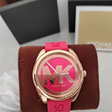  Shop Authentic Michael Kors Janelle Three Hand Red Dial Red Rubber Strap Watch For Women - MK7142 - Luxxuri