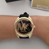  Shop Authentic Michael Kors Janelle Quartz Black Dial Black Rubber Strap Watch For Women - MK7313 - Luxxuri