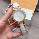  Shop Authentic Michael Kors Parker Mother of Pearl Dial Two Tone Steel Strap Watch for Women - MK6400 - Luxxuri