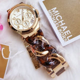  Shop Authentic Michael Kors Runway Gold Dial Two Tone Steel Strap Watch for Women - MK4222 - Luxxuri