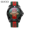 Gucci Dive Green & Red Dial Green & Red Nylon Strap Watch For Men - YA136216