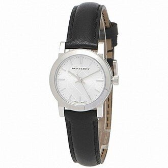 Shop Authentic Burberry The City White Dial Black Leather Strap Watch for Women - BU9206 - Luxxuri
