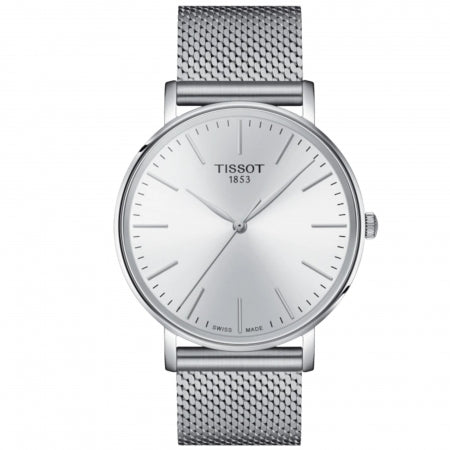  Shop Authentic Tissot Everytime Gent Silver Dial Silver Mesh Bracelet Watch for Men - T143.410.11.011.00 - Luxxuri