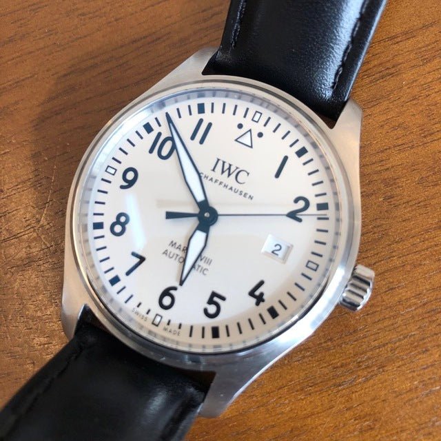  Shop Authentic IWC Pilot's Watch Mark XVIII White Dial Black Leather Strap Watch for Men - IW327002 - Luxxuri