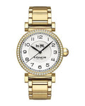 Coach Madison White Dial Gold Steel Strap Watch for Women - 14502397