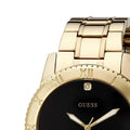  Shop Authentic Guess Classic Diamonds Black Dial Gold Steel Strap Watch for Men - W0416G2 - Luxxuri