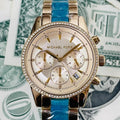  Shop Authentic Michael Kors Ritz Gold Dial Two Tone Steel Strap Watch for Women - MK6328 - Luxxuri