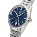  Shop Authentic Tag Heuer Carrera Twin Time Blue Dial Silver Steel Strap Watch for Men - WBN201A.BA0640 - Luxxuri