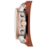  Shop Authentic Fossil Boyfriend Chronograph White Dial Brown Leather Strap Watch for Women - ES3837 - Luxxuri