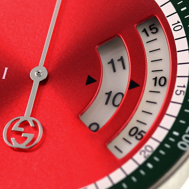  Shop Authentic Gucci Grip Quartz Chronograph Red Dial Two Tone NATO Strap Watch for Men - YA157304 - Luxxuri