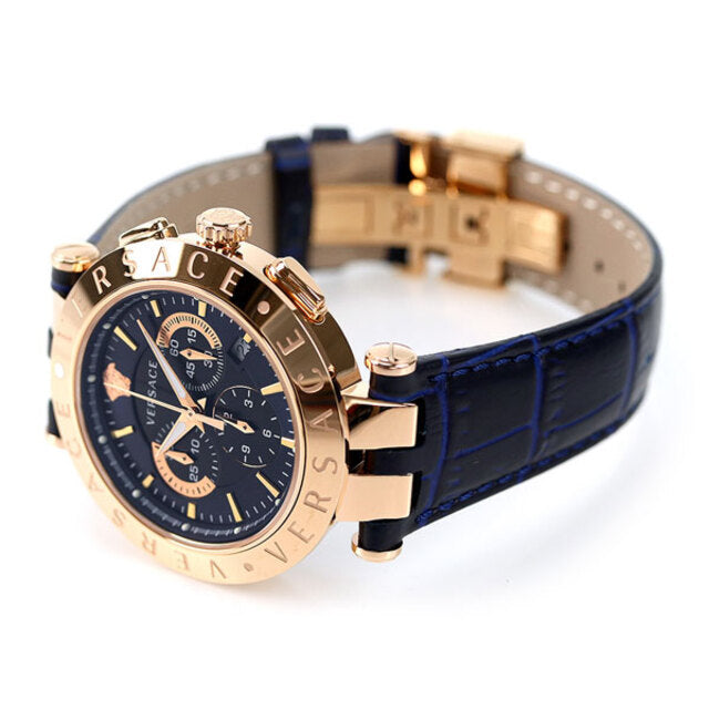  Shop Authentic Versace Race GMT Blue Dial Blue Leather Strap Watch For Men - 29G70D282 - Luxxuri