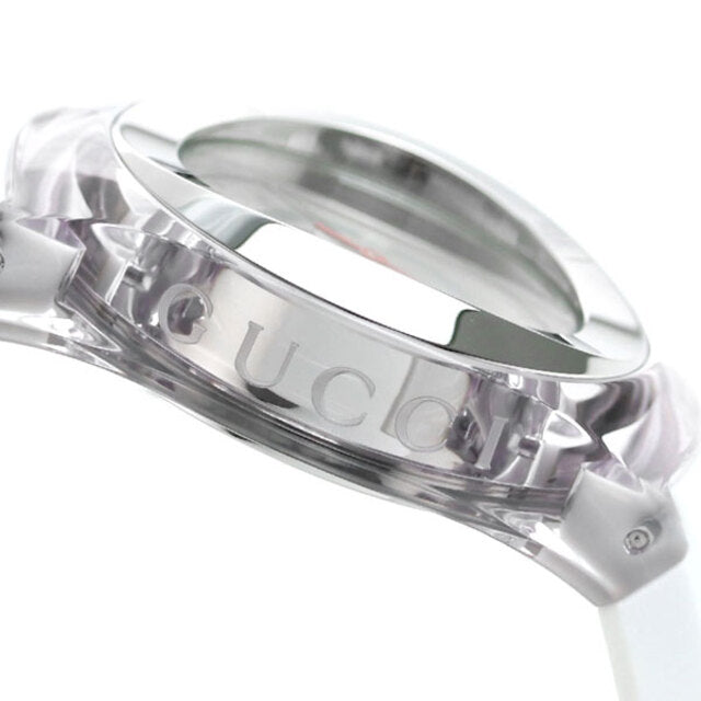  Shop Authentic Gucci Sync Quartz White Dial White Rubber Strap Unisex Watch - YA137302 - Luxxuri
