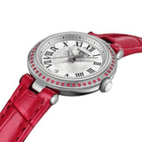  Shop Authentic Tissot Bellissima Small Lady Diamonds Mother of Pearl Dial Red Leather Strap Watch For Women - T126.010.66.113.00 - Luxxuri