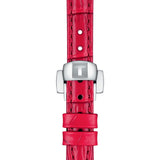  Shop Authentic Tissot Bellissima Small Lady Diamonds Mother of Pearl Dial Red Leather Strap Watch For Women - T126.010.66.113.00 - Luxxuri