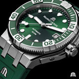  Shop Authentic Maurice Lacroix Aikon Venturer Green Dial Green Rubber Strap Watch for Men - AI6057-SSL50-630-5 - Luxxuri