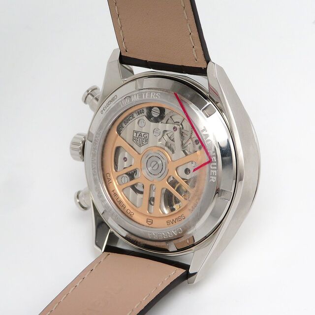 Shop Authentic Tag Heuer Carrera Chronograph White Dial Brown Leather Strap Watch for Men - CBN2013.FC6483 - Luxxuri