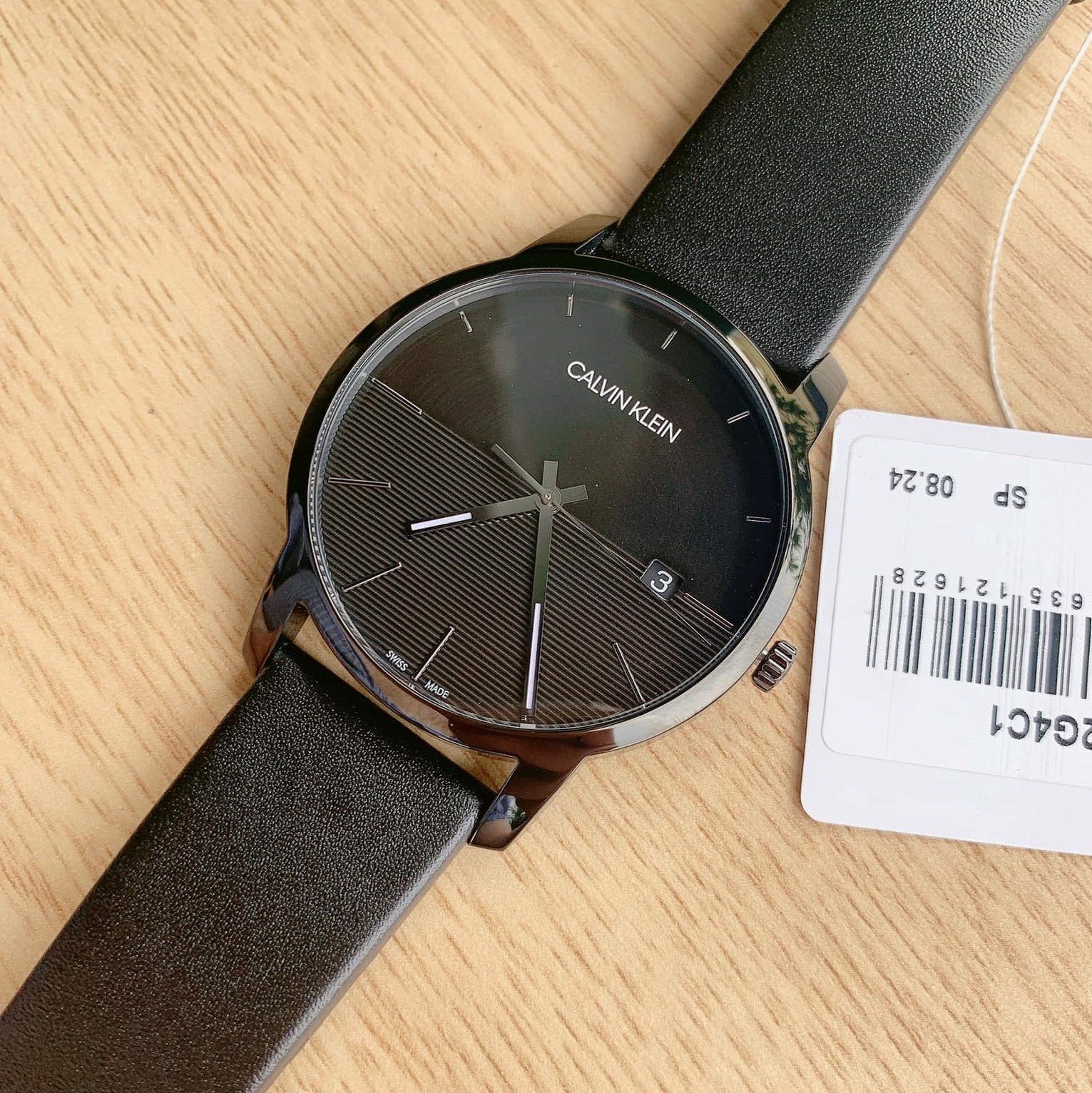  Shop Authentic Calvin Klein City Quartz Black Dial Black Leather Strap Watch for Men - K2G2G4C1 - Luxxuri