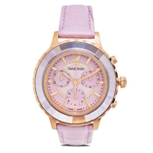  Shop Authentic Swarovski Octea Lux Chrono Purple Dial Purple Leather Strap Watch for Women - 5632263 - Luxxuri