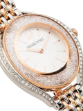  Shop Authentic Swarovski Crystalline Aura White Dial Two Tone Mesh Strap Watch for Women - 5644075 - Luxxuri