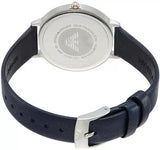  Shop Authentic Emporio Armani Kappa White Mother of Pearl Dial Black Leather Strap Watch For Women - AR2509 - Luxxuri
