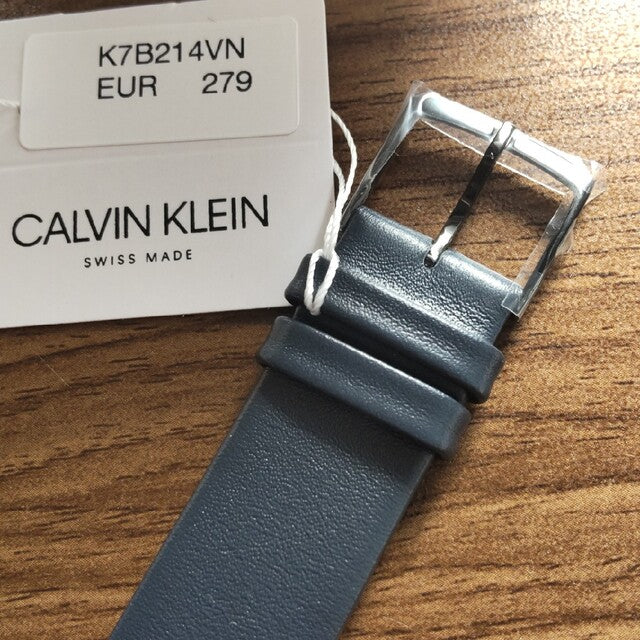  Shop Authentic Calvin Klein Even Blue Dial Blue Leather Strap Watch for Men - K7B214VN - Luxxuri
