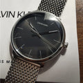  Shop Authentic Calvin Klein High Noon Black Dial Silver Mesh Bracelet Watch for Men - K8M21121 - Luxxuri