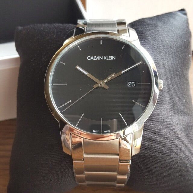  Shop Authentic Calvin Klein City Black Dial Silver Steel Strap Watch for Men - K2G2G14C - Luxxuri