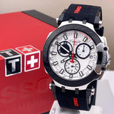  Shop Authentic Tissot T Race Chronograph White Dial Black Silicone Strap Watch For Men - T115.417.27.011.00 - Luxxuri