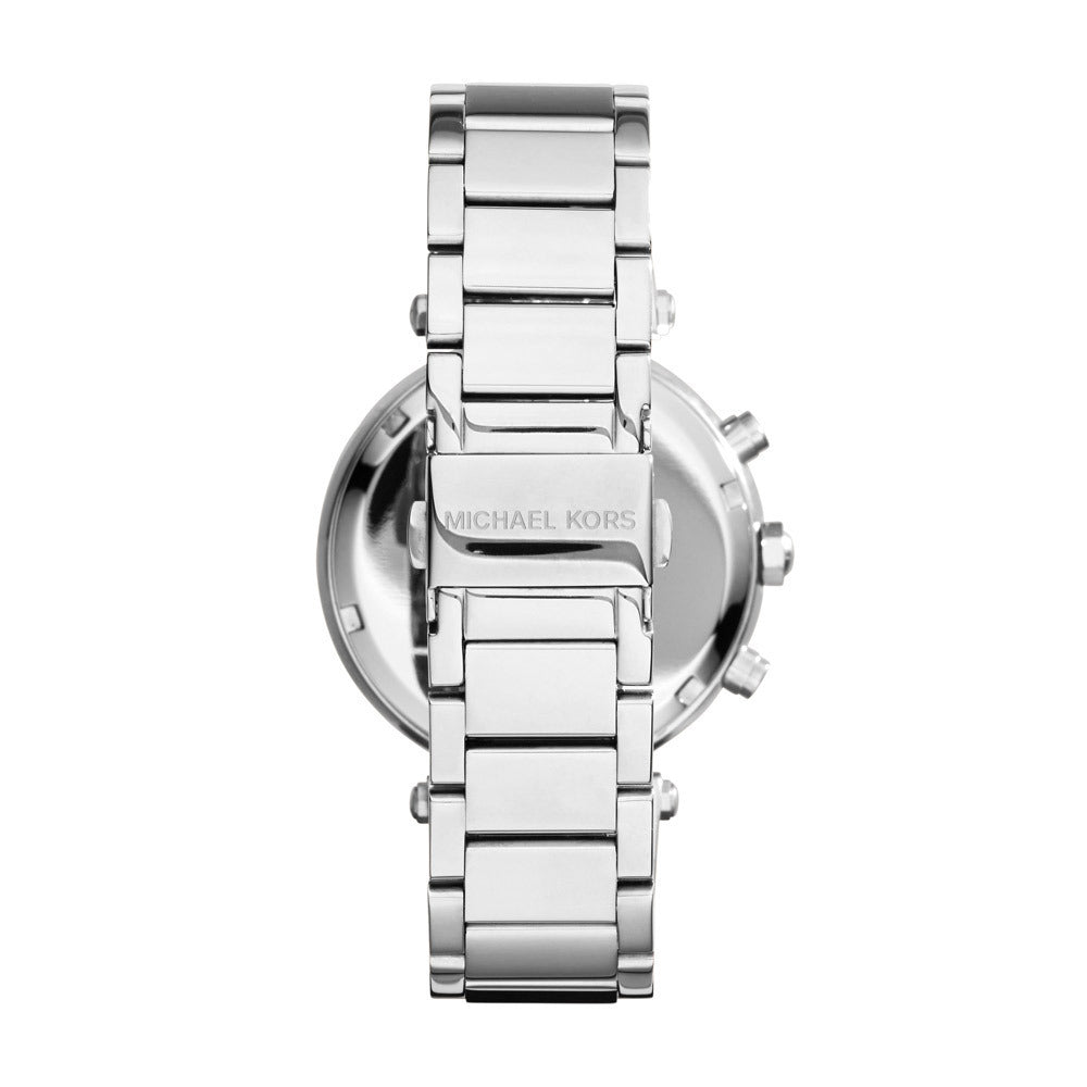  Shop Authentic Michael Kors Parker Chronograph Blue Dial Silver Steel Strap Watch for Women - MK6117 - Luxxuri