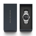  Shop Authentic Daniel Wellington Iconic Link Black Dial Silver Steel Strap Watch For Women - DW00100206 - Luxxuri