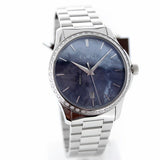  Shop Authentic Gucci G Timeless Diamonds Mother of Pearl Blue Dial Silver Steel Strap Unisex Watch - YA126458 - Luxxuri