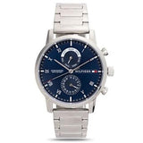  Shop Authentic Tommy Hilfiger Kane Blue Dial Silver Steel Strap Watch for Men - 1710401 - Luxxuri