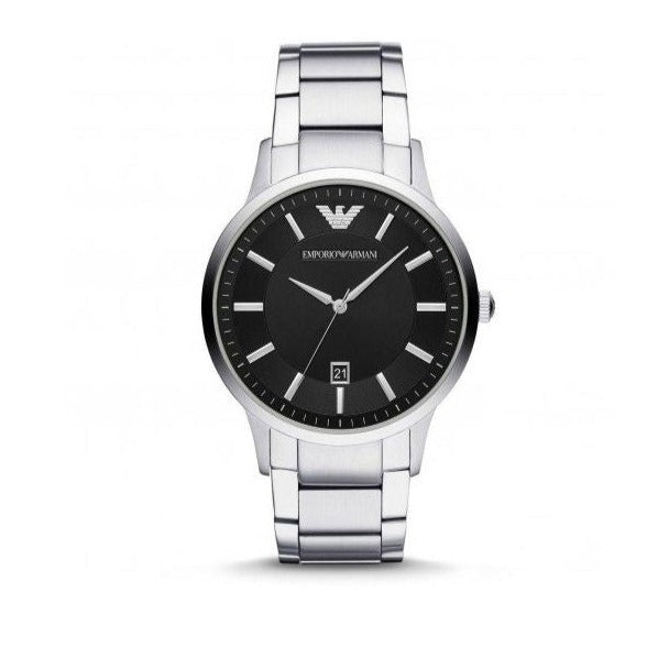  Shop Authentic Emporio Armani Renato Quartz Black Dial Silver Steel Strap Watch For Men - AR11181 - Luxxuri