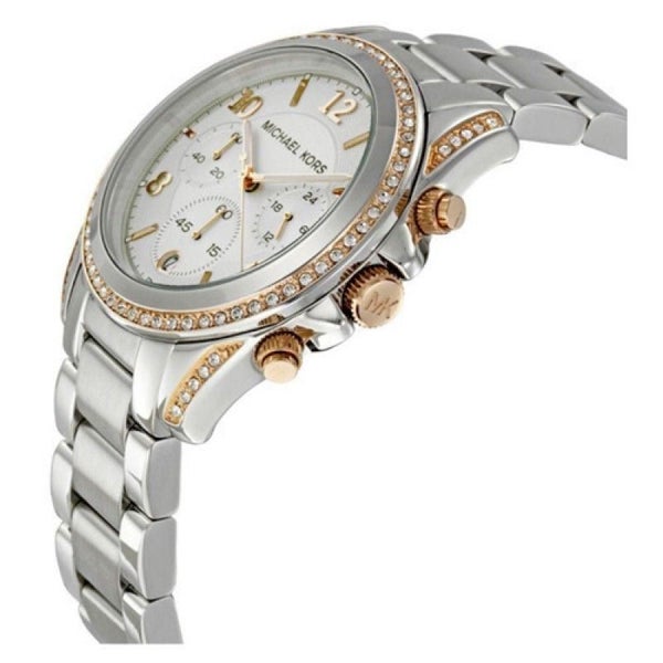  Shop Authentic Michael Kors Blair Chronograph Silver Dial Silver Steel Strap Watch for Women - MK5459 - Luxxuri