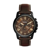  Shop Authentic Fossil Grant Chronograph Brown Dial Brown Leather Strap Watch for Men - FS5088 - Luxxuri