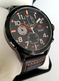  Shop Authentic Tommy Hilfiger Trent Multifunction Black Dial Black Leather Strap Watch for Men - 1791136 - Luxxuri
