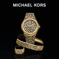  Shop Authentic Michael Kors Lennox Three Hand Crystals Gold Dial Two Tone Steel Strap Watch For Women - MK7284 - Luxxuri