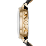  Shop Authentic Michael Kors Sawyer Champagne Dial Black Leather Strap Watch for Women - MK2433 - Luxxuri