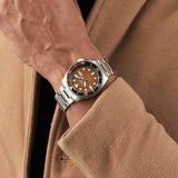  Shop Authentic Seiko 5 Sports Sonar Special Edition Brown Dial Silver Steel Strap Watch For Men - SRPJ47K1 - Luxxuri