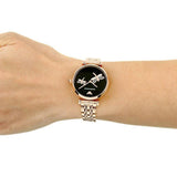  Shop Authentic Emporio Armani Gianni T Bar Black Dial Rose Gold Steel Strap Watch For Women - AR11206 - Luxxuri