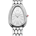  Shop Authentic Bvlgari Serpenti Seduttori Diamonds Silver Dial Silver Steel Strap Watch for Women - SERPENTI103361 - Luxxuri