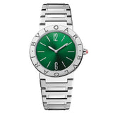 Shop Authentic Bvlgari Bvlgari Bvlgari Lady Green Dial Silver Steel Strap Watch for Women - BVLGARI103693 - Luxxuri