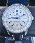  Shop Authentic Breitling Navitimer Automatic 41mm White Dial Blue Leather Strap Watch for Men - A173263A1G1P1 - Luxxuri