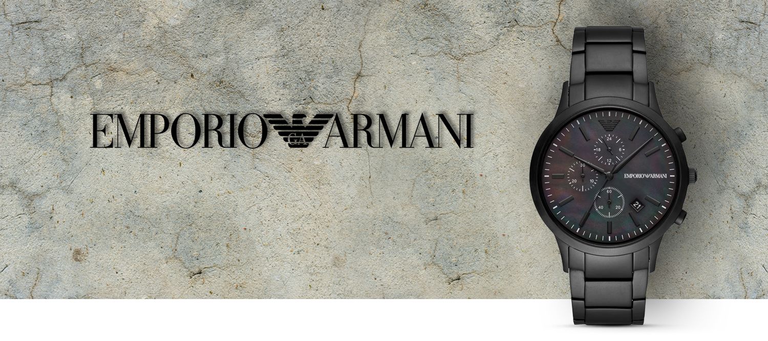  Shop Authentic Emporio Armani Renato Chronograph Mother of Pearl Black Dial Black Steel Strap Watch For Men - AR11275 - Luxxuri