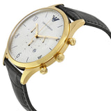  Shop Authentic Emporio Armani Classic Chronograph White Dial Black Leather Strap Watch For Men - AR1892 - Luxxuri
