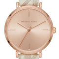  Shop Authentic Michael Kors Jayne Three Hand Rose Gold Dial White Leather Strap Watch For Women - MK7128 - Luxxuri
