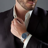  Shop Authentic Hugo Boss Corporal Blue Dial Silver Steel Strap Watch for Men - 1513642 - Luxxuri