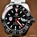  Shop Authentic Tag Heuer Aquaracer Automatic Match Timer Black Dial Silver Steel Strap Watch for Men - WAY201G.BA0927 - Luxxuri