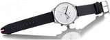  Shop Authentic Tommy Hilfiger Lexor Silver Dial Black Leather Strap Watch For Men - 1791489 - Luxxuri